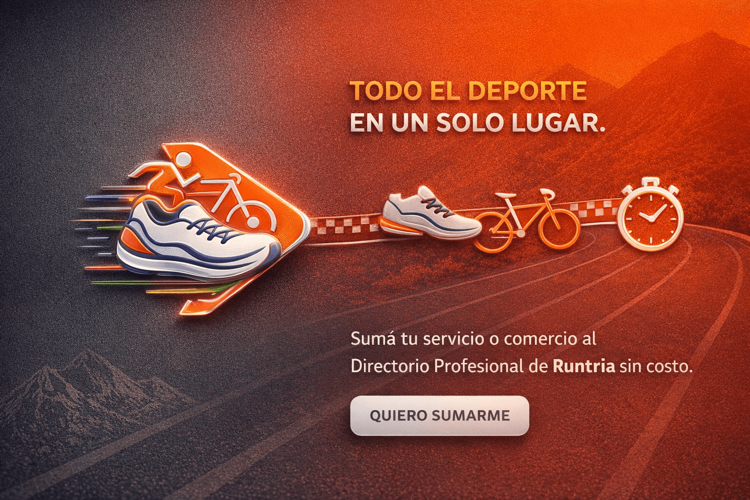 Sumá tu propuesta deportiva a Runtria